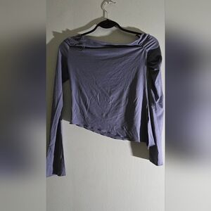 Garage Purple Long Sleeve Crop Top